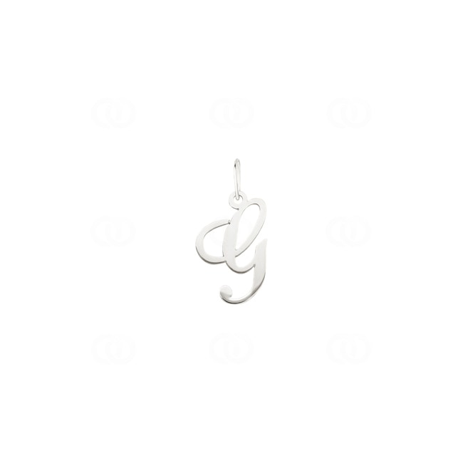 Pendentif or gris 750/18 ct Lettre G - 2930GG