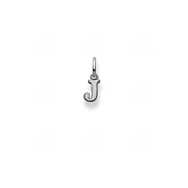 Pendentif or gris 750/18 ct Lettre J - 1256.08526/0100