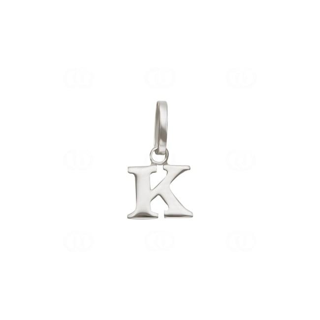 Pendentif or gris 750/18 ct Lettre K - 1256.08526/0110