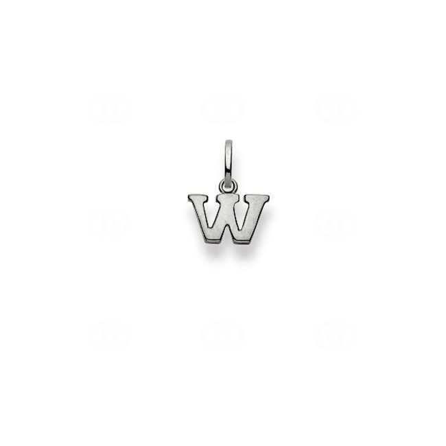 Pendentif or gris 750/18 ct, Lettre W - 1256.08526/0230