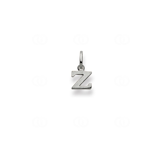 Pendant 750/18 K White Gold Letter Z - 1256.08526/0260