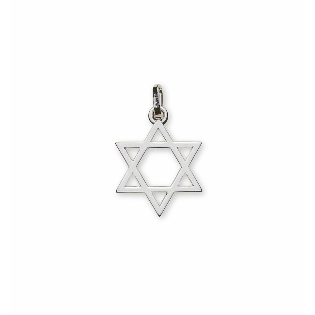 Pendant 750/18 K White Gold Star of David - AME2048