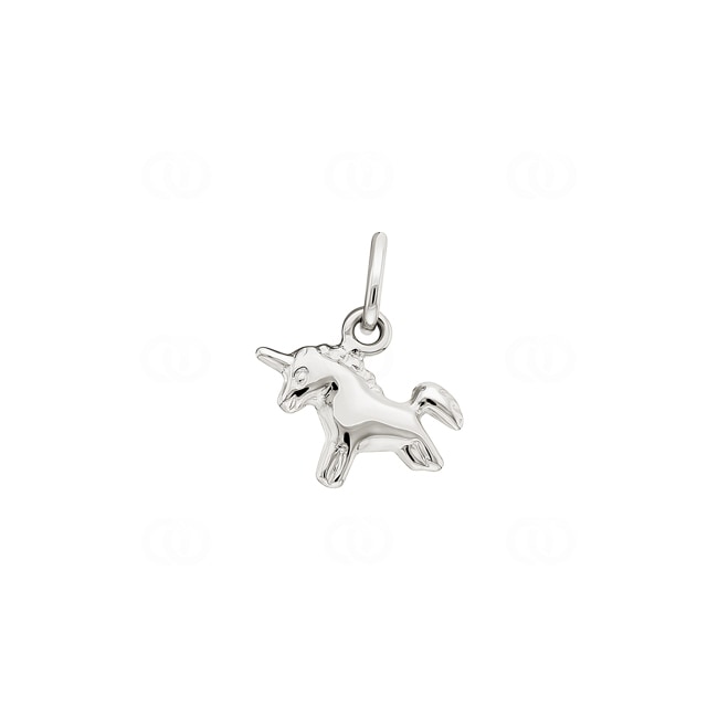 Pendentif or gris 750/18 ct Licorne - 649791WG