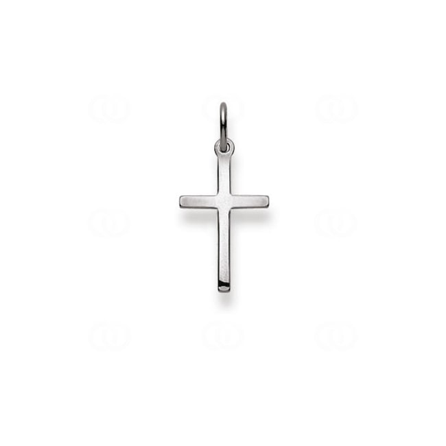 Anhänger 750/18 K Weissgold, Kreuz - 1258.02105/0001