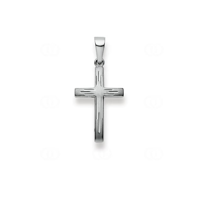 Anhänger 750/18 K Weissgold Kreuz - 1258.02632/0001