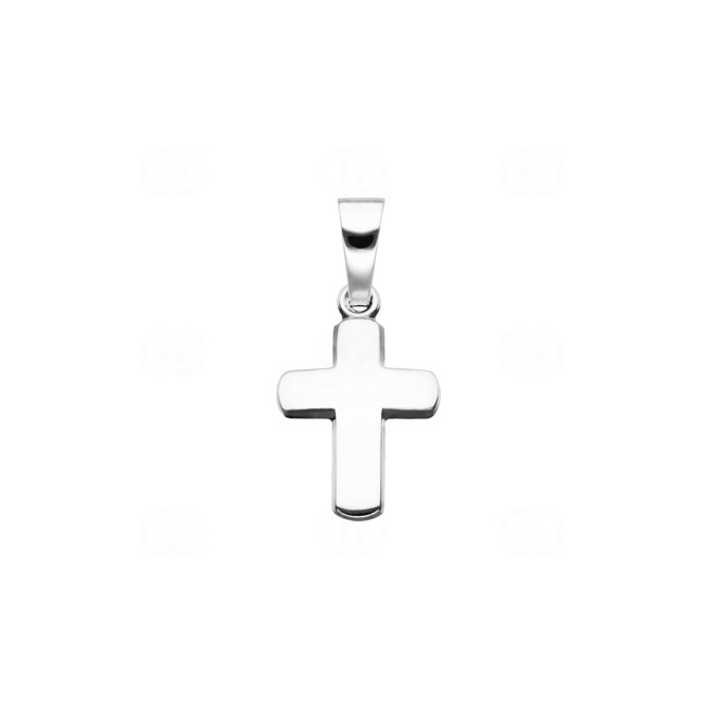 Pendentif or gris 750/18 ct Croix - 1258.02642/0001