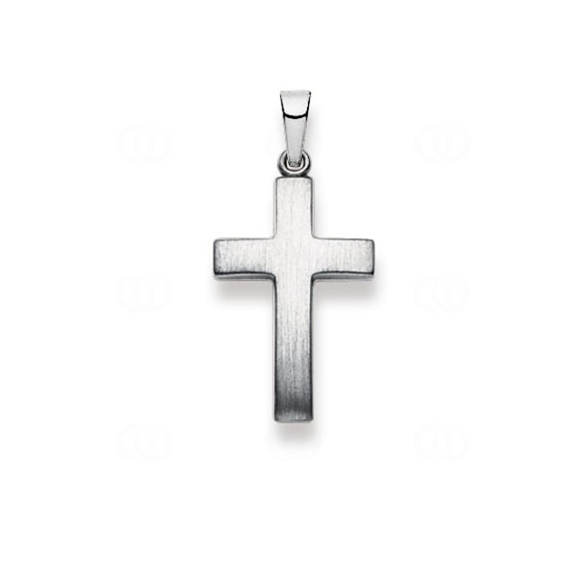 Pendentif or gris 750/18 ct Croix - 1258.02717/0001