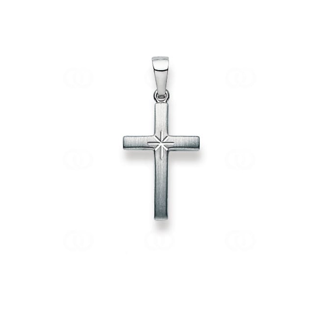 Pendant 750/18 K White Gold, Cross - 1258.02862/0001