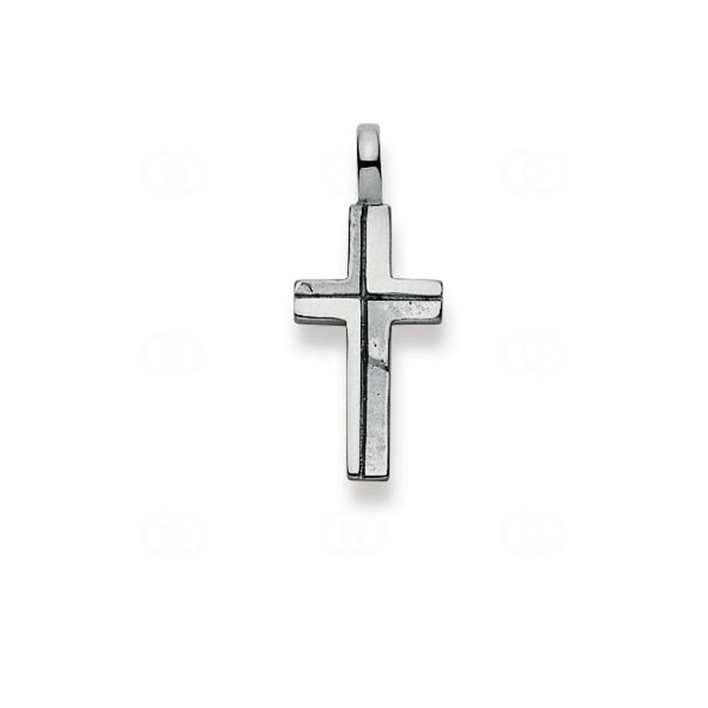 Pendant 750/18 K White Gold Cross - 1258.02992/0002