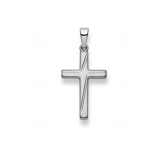 Pendant 750/18 K White Gold, Cross - 1258.03049/0001