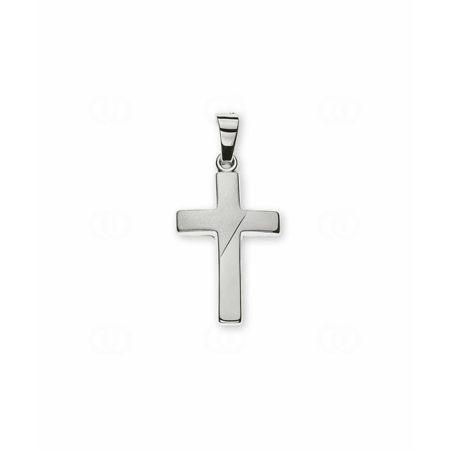Pendant 750/18 K White Gold Cross - AKR2012
