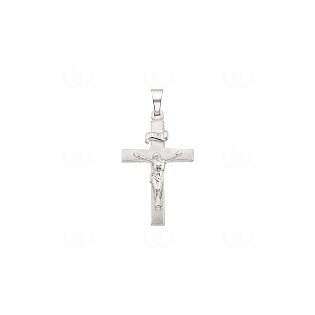 Pendentif or gris 750/18 ct, Croix - AKR2029