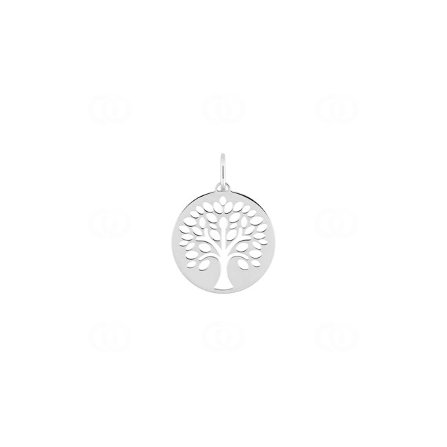 Pendentif or gris 750/18 ct Arbre de vie Ø 15mm Pendentif or gris 750/18 ct Arbre de vie Ø 15mm - 3.7208.01