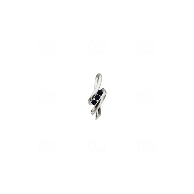 Pendant 750/18 K White Gold with 3 Sapphires - GE113GS