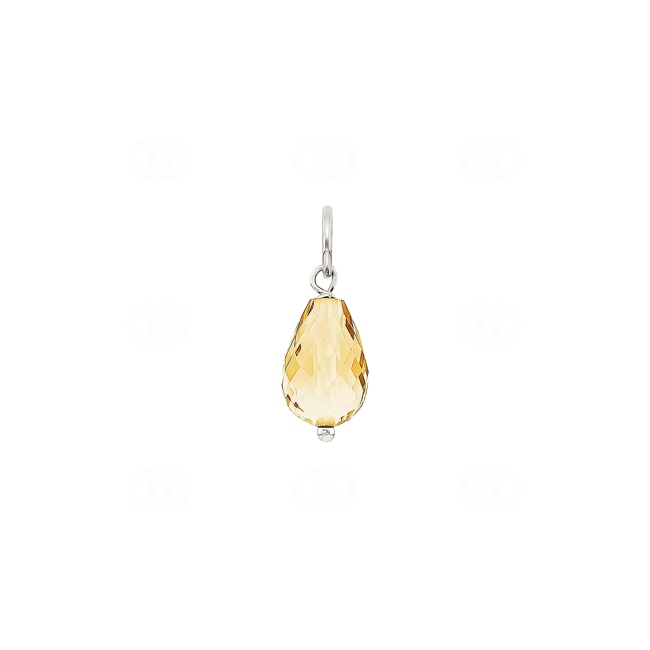 Pendentif or gris 750/18 ct avec citrine - 679141CIW