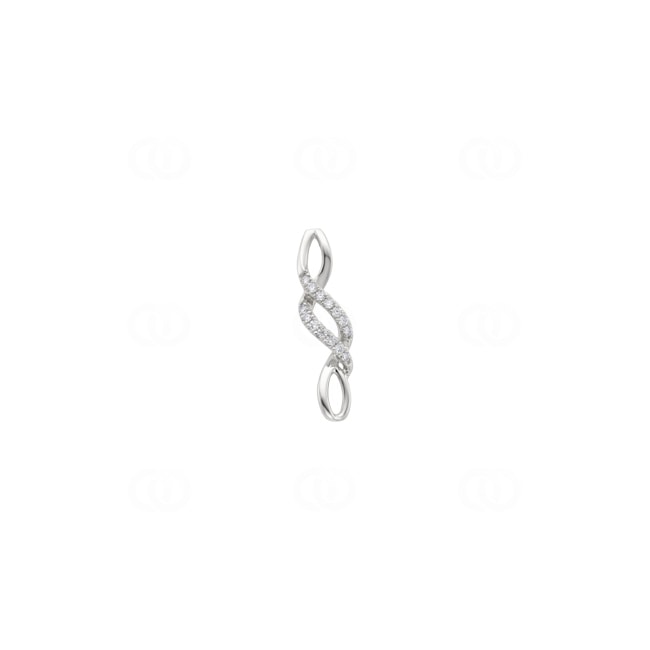 Pendant 750/18 K White Gold with Diamonds 0.06 ct - AN-73793-WG