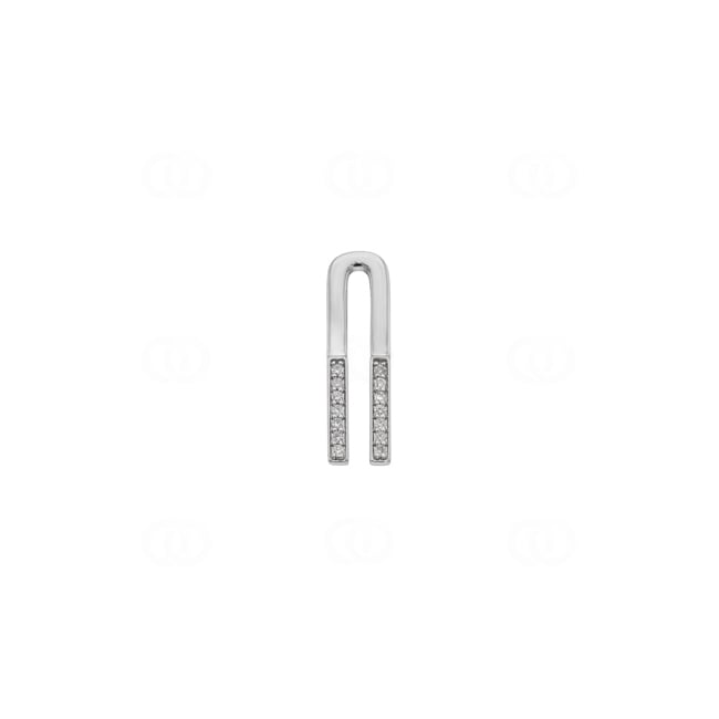 Anhänger 750/18 K Weissgold mit Diamanten 0.08 ct - AN-73817-WG