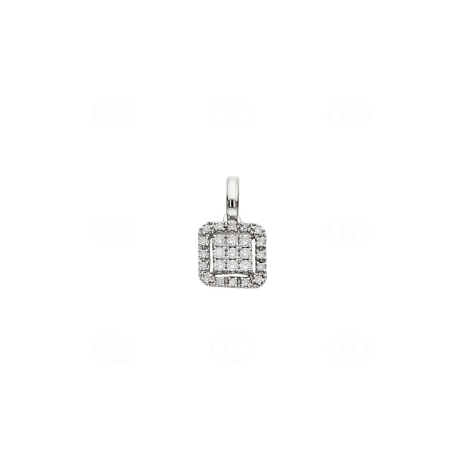 Pendant 750/18 K White Gold with Diamonds 0.12 ct H/si - AN-47463-WG