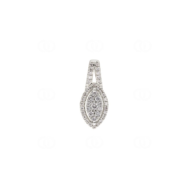 Pendant 750/18 K White Gold with Diamonds 0.16 ct H/si - AN-55993-WG