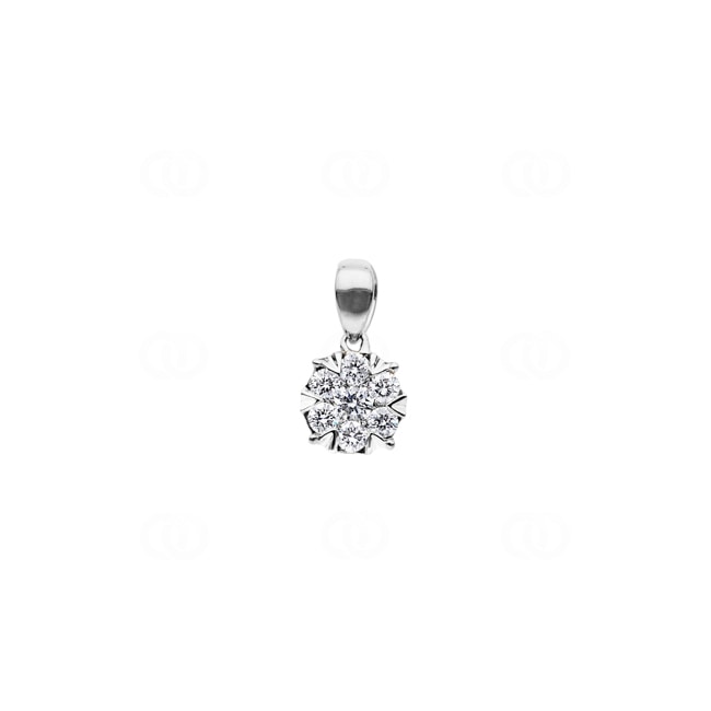 Pendant 750/18 K White Gold with Diamonds 0.25 ct H/si - AN-69629-WG