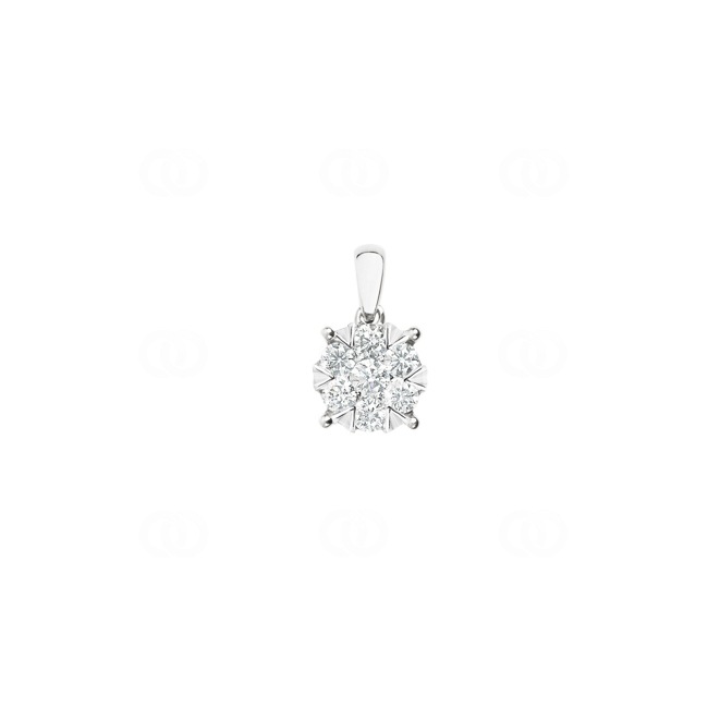 Pendant 750/18 K White Gold with Diamonds 0.33 ct H/si - AN-69207-WG