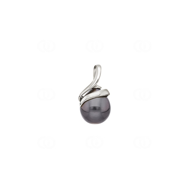 Pendant 750/18 K White Gold with Tahitian Pearl Ø 10mm - 18IX94GN4