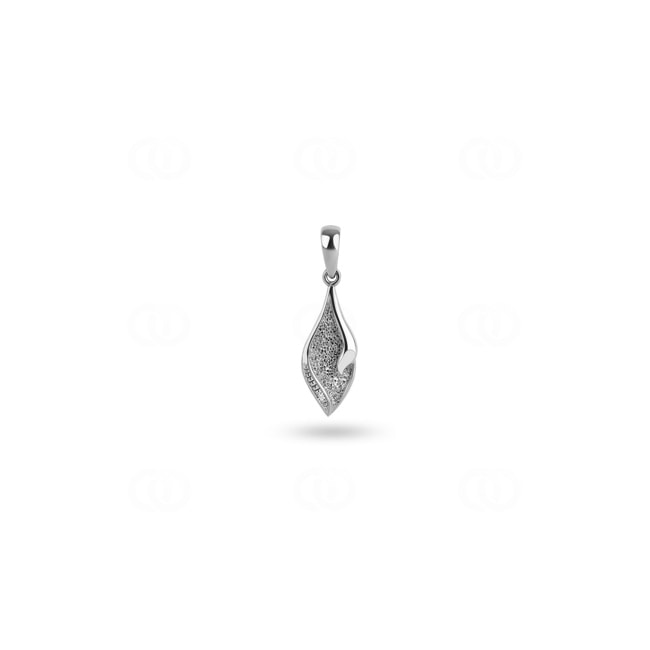 Pendentif or gris 750/18 ct avec zircone - PP4443/1
