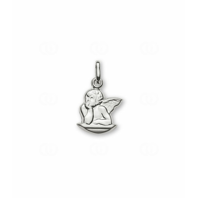 Anhänger 750/18 K Weissgold Schutzengel - AME2018