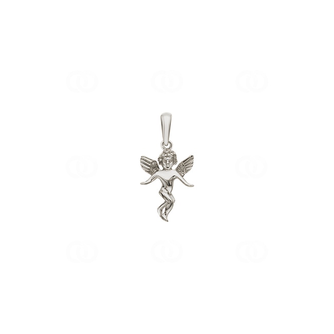 Pendentif or gris 750/18 ct, Ange gardien - PP04437-WG