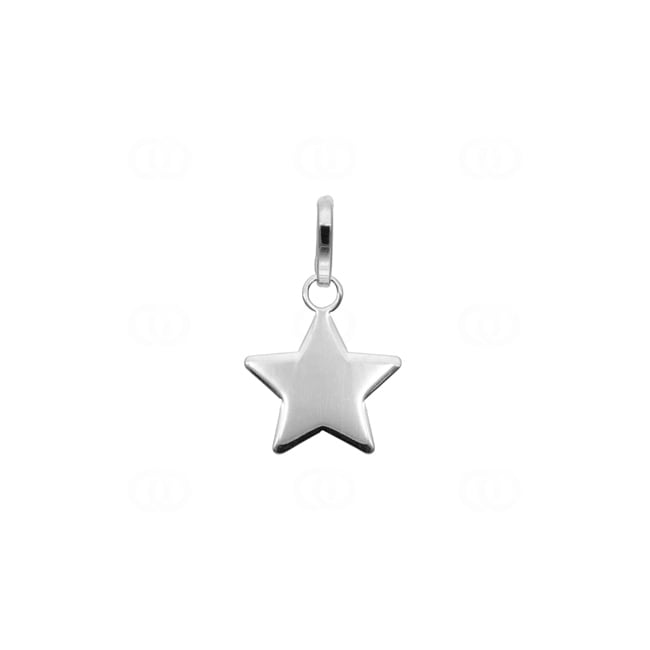 Pendentif or gris 750/18 ct Étoile - P76GR