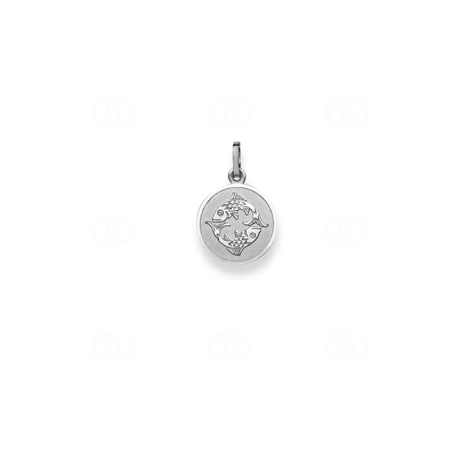 Pendentif or gris 750/18 ct, Signe du zodiaque Poisson - 1254.05005/0300