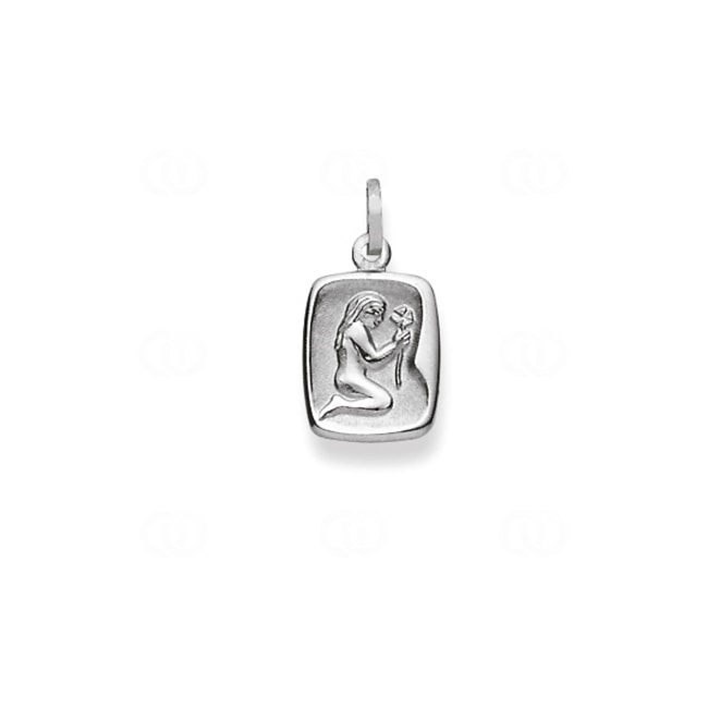 Pendentif or gris 750/18 ct, Signe du zodiaque Vierge Pendentif or gris 750/18 ct, Signe du zodiaque Vierge - 1254.06037/0900