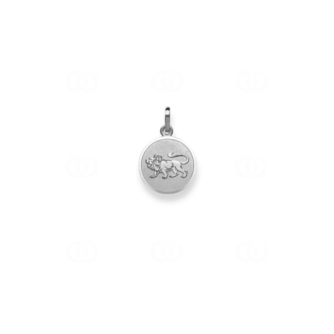 Pendentif or gris 750/18 ct, Signe du zodiaque Lion - 1254.05005/0800