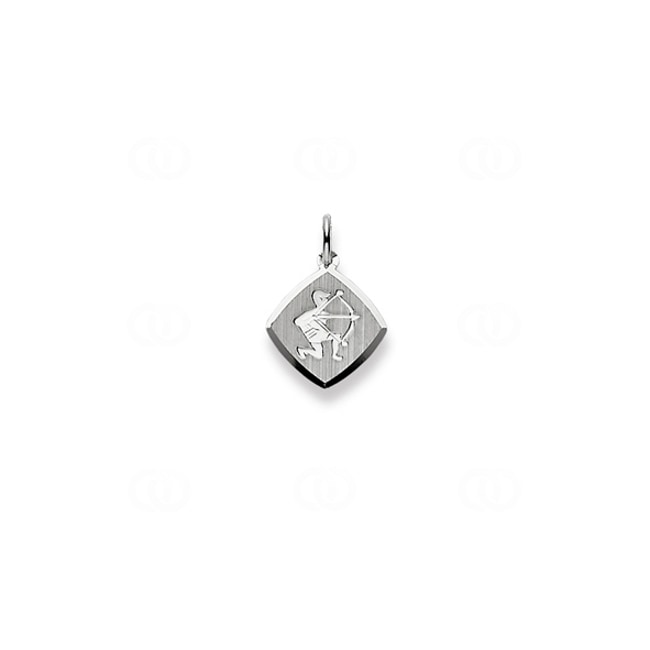 Pendentif or gris 750/18 ct Signe du zodiaque sagittaire - 1254.06042/1200