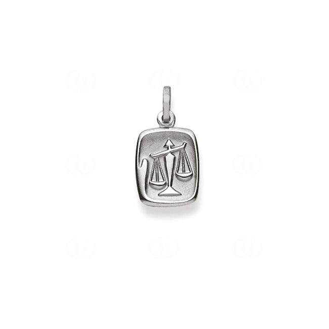 Pendentif or gris 750/18 ct, Signe du zodiaque Balance - 1254.06037/1000