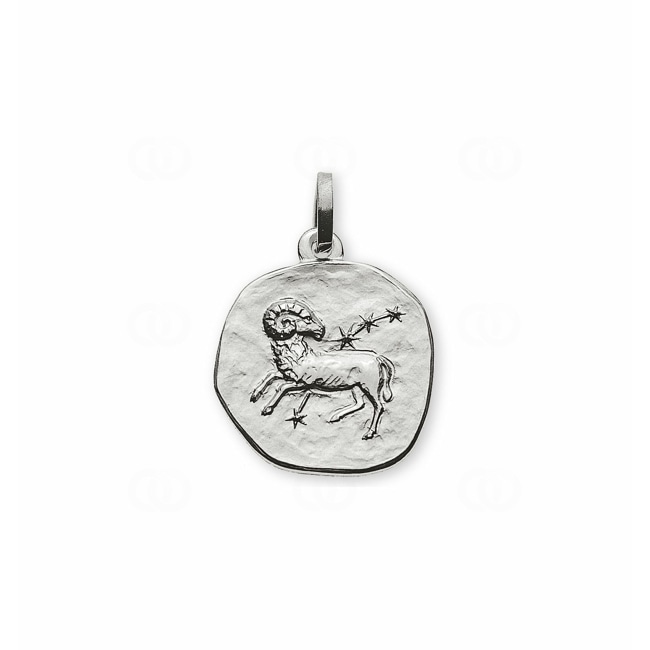 Pendentif or gris 750/18 ct Signe du zodiaque bélier - AST2052