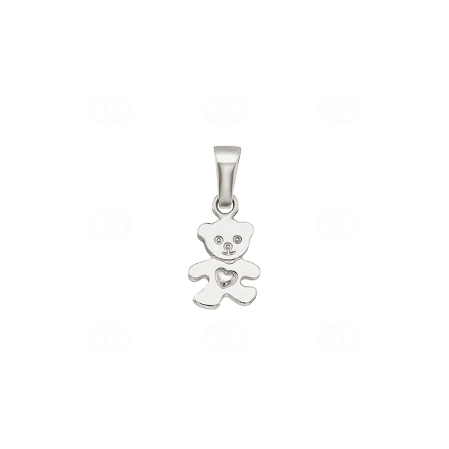 Pendant 750/18 K White Gold Teddy Bear - 601431WG