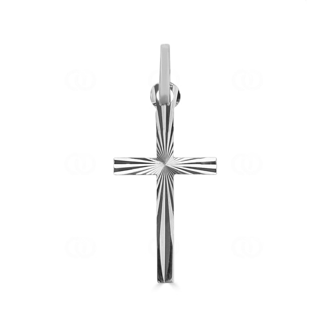 Pendentif argent 925 lapidé Croix 14x25mm - 336107