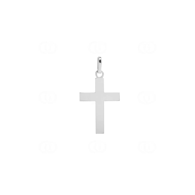 Pendant 925 Silver rhodium-plated 11x22mm, Cross - 306044