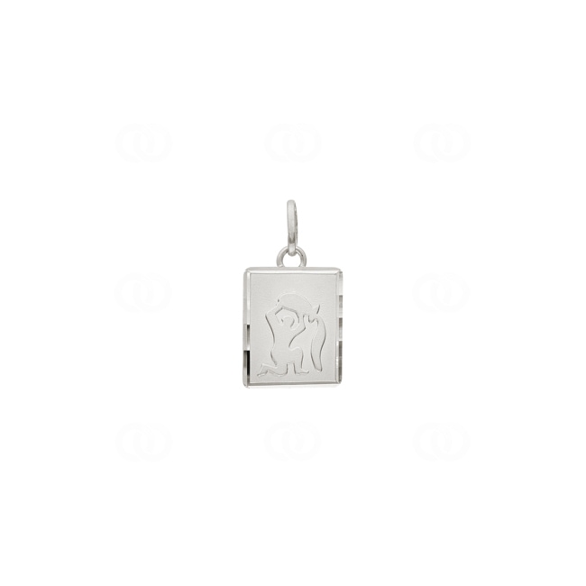 Pendentif Argent 925 rhodié 12x14mm, Signe du zodiaque Verseau - 306661.11