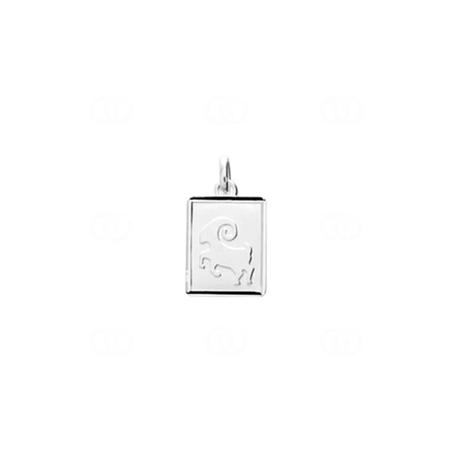 Anhänger 925 Silber rhodiniert Sternzeichen Widder 12x14mm - 306661.1