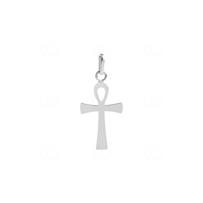 Pendant 925 Silver rhodium-plated Ankh 18x28mm - 306191