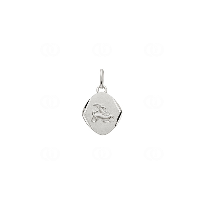 Pendant 925 Silver rhodium-plated 14x16mm, Astrological sign of Capricorn - 336183.10