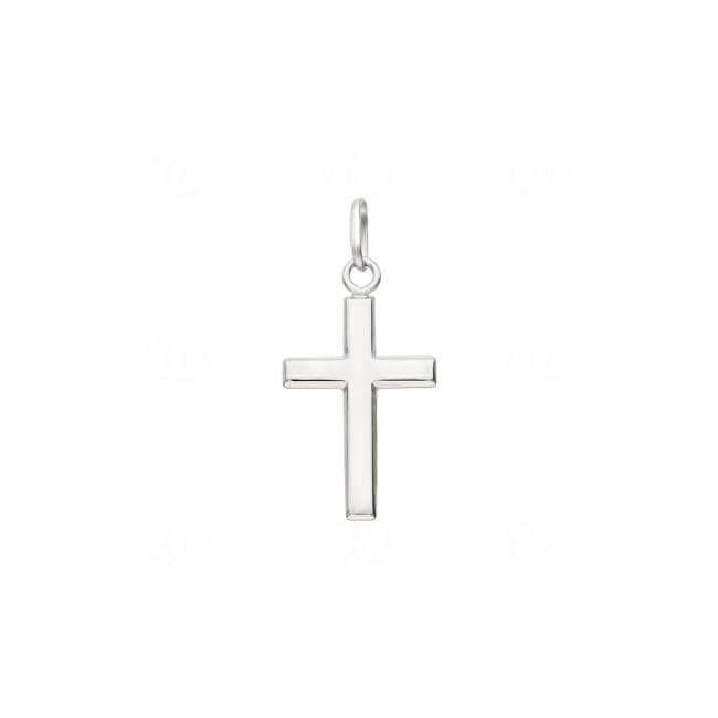 Pendant 925 Silver rhodium-plated 14x21mm, Cross Pendant 925 Silver rhodium-plated 14x21mm, Cross - 336103