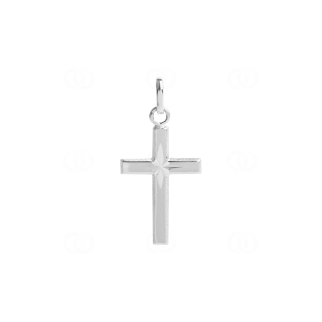 Pendant 925 Silver rhodium-plated Cross 14x23mm - 336105
