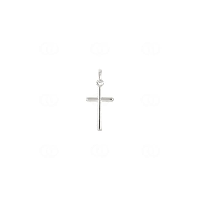 Pendant 925 Silver rhodium-plated 15x28mm, Cross Pendant 925 Silver rhodium-plated 15x28mm, Cross - 336087