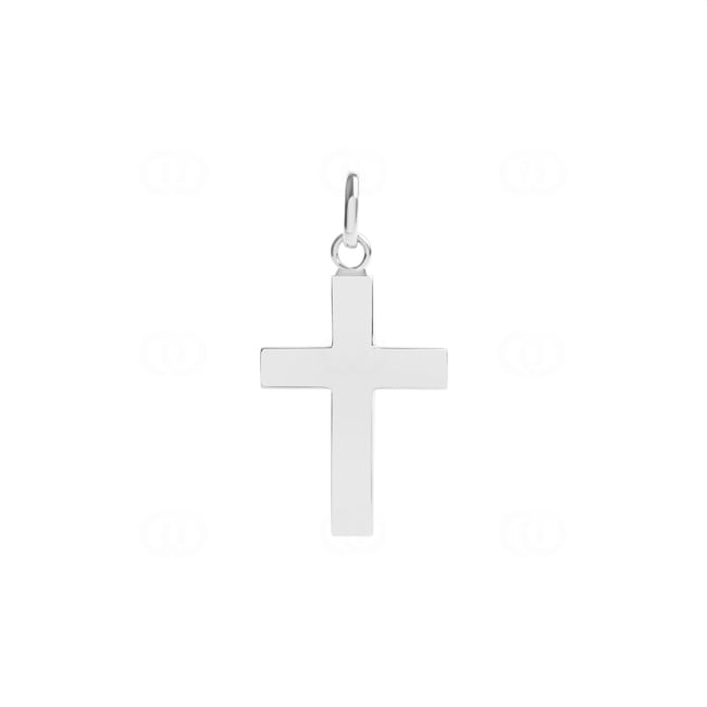 Pendant 925 Silver rhodium-plated 17x24mm, Cross Pendant 925 Silver rhodium-plated 17x24mm, Cross - 336099