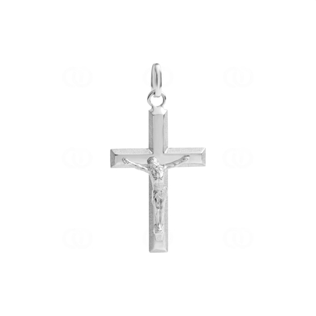 Pendant 925 Silver rhodium-plated Crucifix 18x28mm - 336242