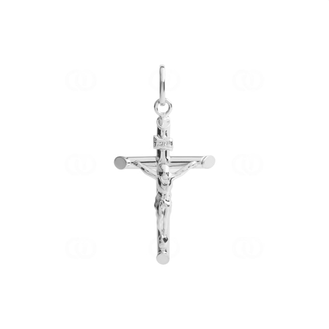 Pendentif argent 925 rhodié Crucifix 18x29mm - 336094