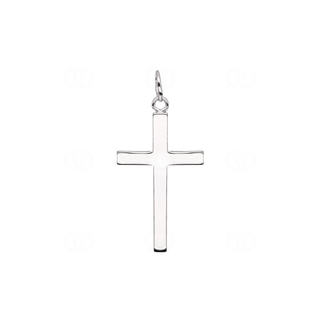 Pendant 925 Silver rhodium-plated 18x32mm, Cross - 316046